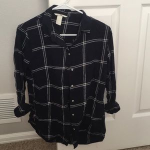 Blue flannel button up